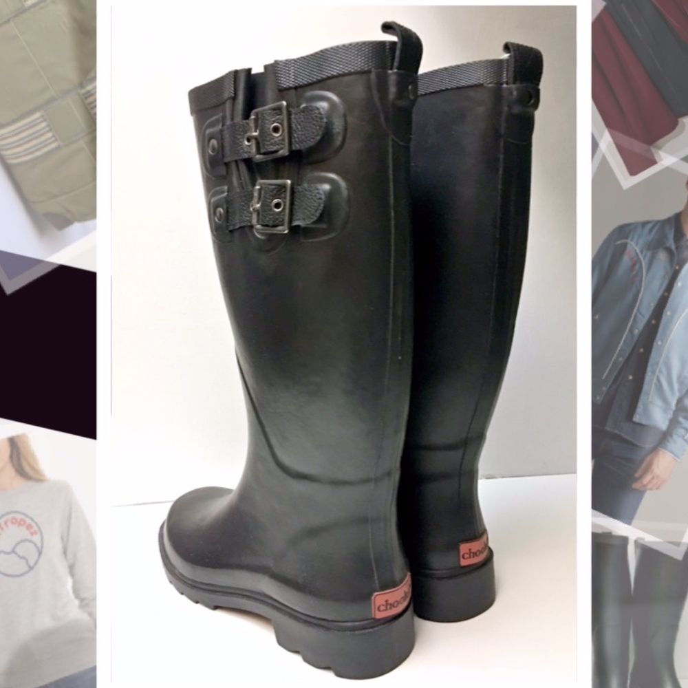 Chooka Top Solid Black Rain Boot Size 6 - image 6